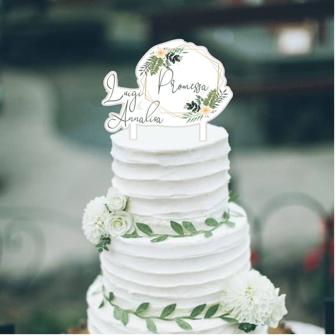 Topper per torta glitterato con nome personalizzato, decorazione per feste, diversi colori disponibili