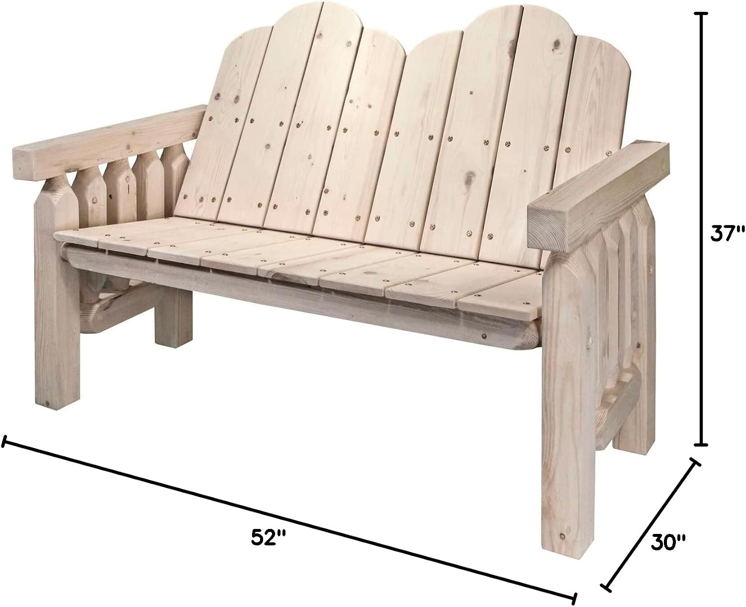 Log Furniture - Deck Bench