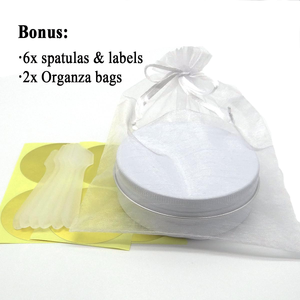 Confezione da 6 barattoli in alluminio da 100 ml, contenitori vuoti da viaggio per campioni di cosmetici da viaggio con coperchio a vite, barattoli in metallo bianco da 100 g, per lavori fai