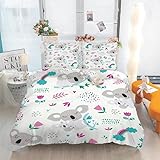 【Motif Original Unique】Ensemble de housse de couette renard est imprimée design et de la technologie de teinture réactive 3d, le motif est clair, vif. La housse est réversible, le motif coloré peut ajouter une vitalité supplémentaire à votre chambre.