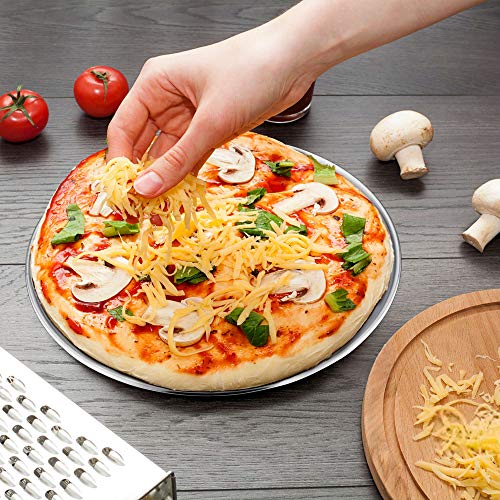 Teamfar Pizza Pan, 10 Inch Pizza Pan Stainless Steel Pizza Oven Pan Tray Round Pizza Baking Pan, Healthy & Durable, Dishwasher Safe & Easy Clean #TOP3