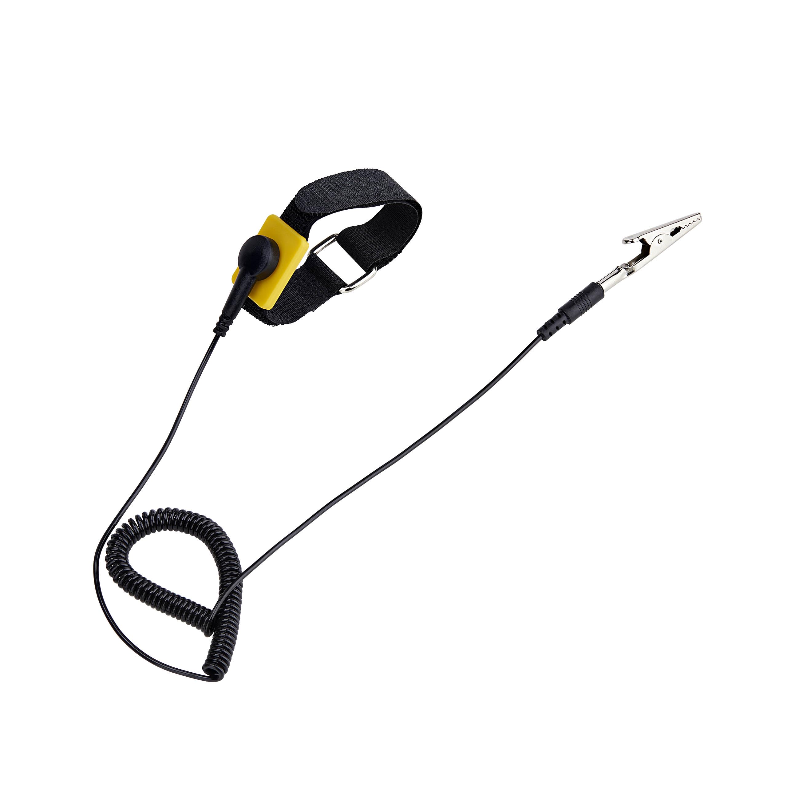 StarTech.​Com Bracciale Antistatico per Polso, Cinturino ESD Safe Regolabile per Messa Terra con Cavo Rimovibile da 1,​5 m, Previene Le Scariche Elettrostatiche, TAA