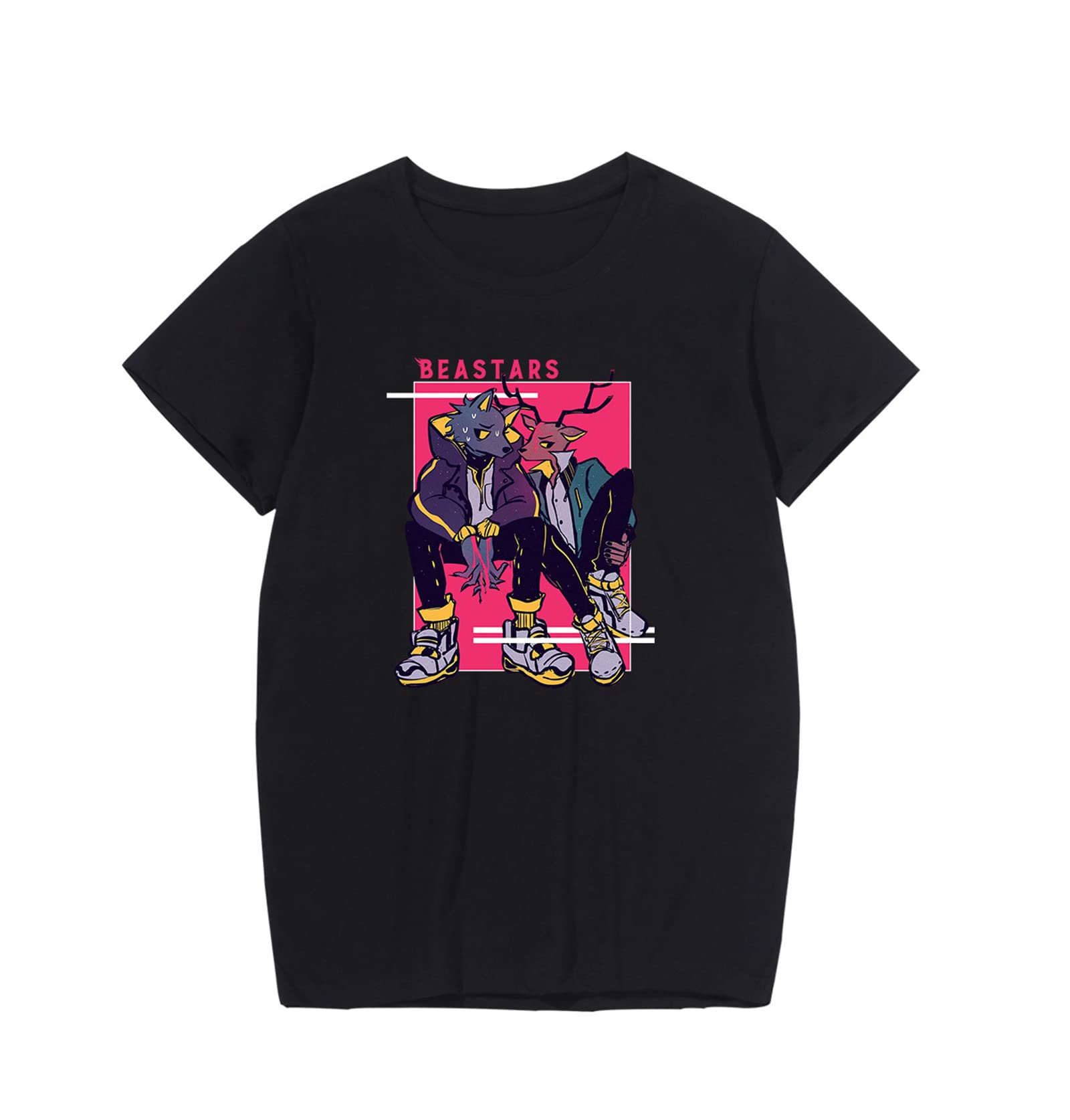 Kewing Women's #3 Anime Beastars T-Shirt Fashion Cotton Anime Characters Louis Printing Short Sleeve T-Shirt