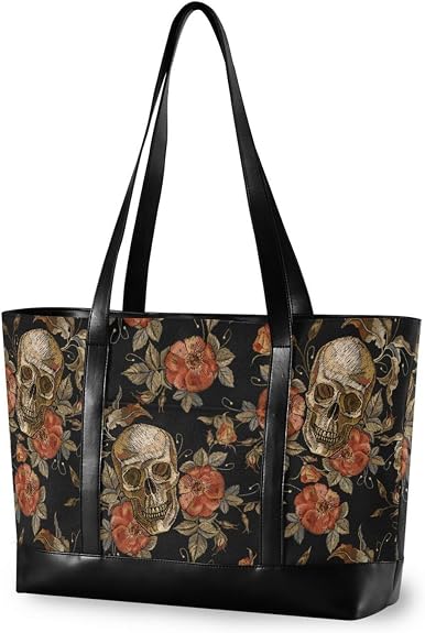 Canvas Laptop Tote Bag for Women - Work & Travel with Zipper