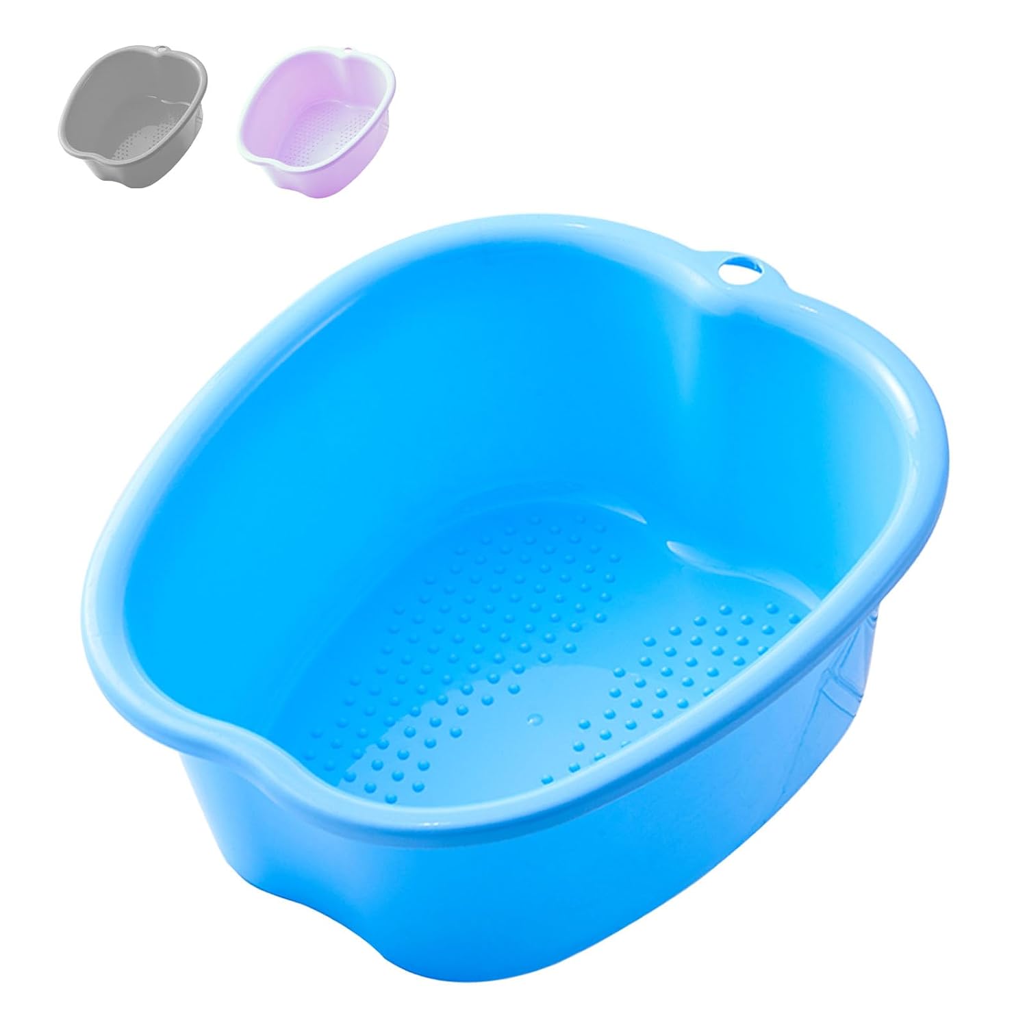 AXLOFO® Foot Soaking Tub Large Size Foot Basin, Feet Soaking Tub with Massage Acupoint, Pedicure Feet Soak Basin Plastic Bucket for Women and Men (Blue)