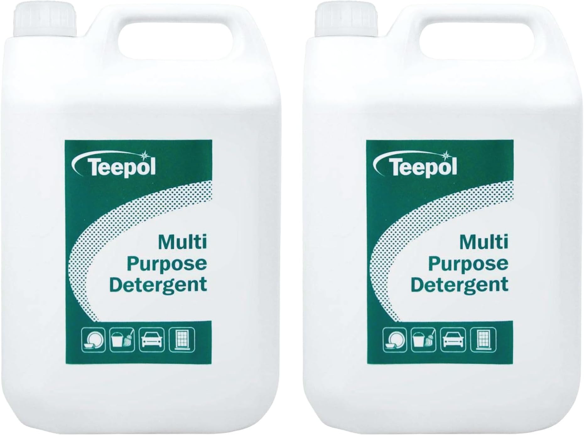 Teepol Multipurpose Detergent -Dishwashing Liquid 5L -Efficient Washing Up Liquid &Floor Cleaner,Multi Surface Cleaner for Oil, Dirt, Grease Removal -PH-Neutral Washing Up Liquid for Home &Busin 2x5l