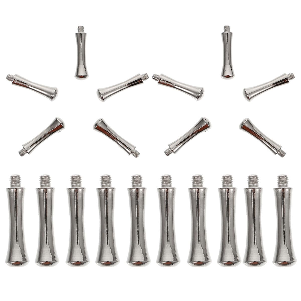 Baluue 20pcs Scissor Tail Pin Metal Replacement for Hairdressing Shears Vibration Reduction Finger Rest for Nail Cutting Scissors