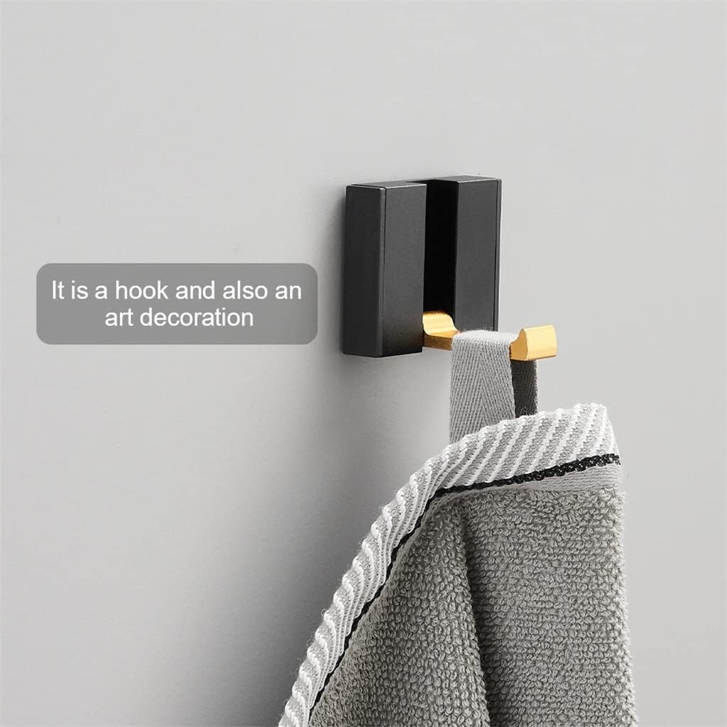Wall Mounted Solid Aluminum Heavy Duty Hidden Folding Retractable Black Single Hook