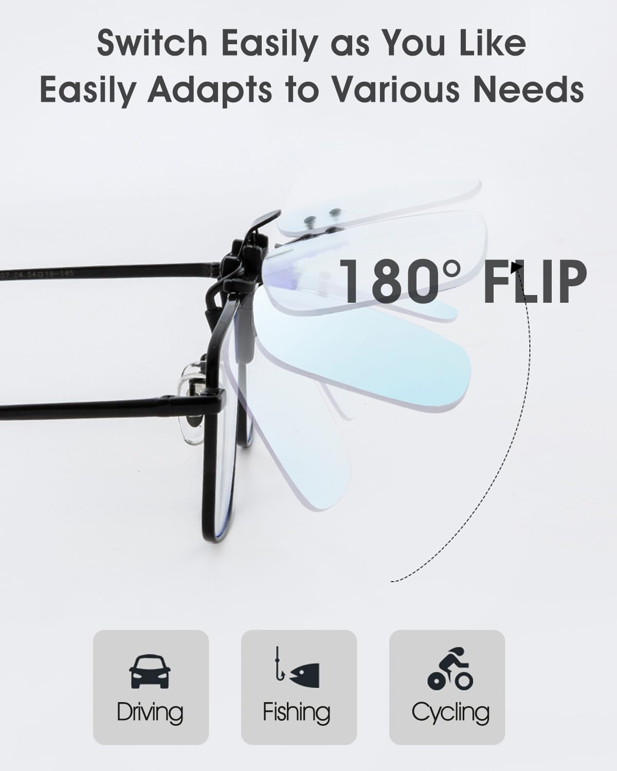 Clip-on Flip Up Color Blind Glasses for Men, Color Vision Deficiency Correcting & Enhancing Glasses for Red Green Colour Blindness