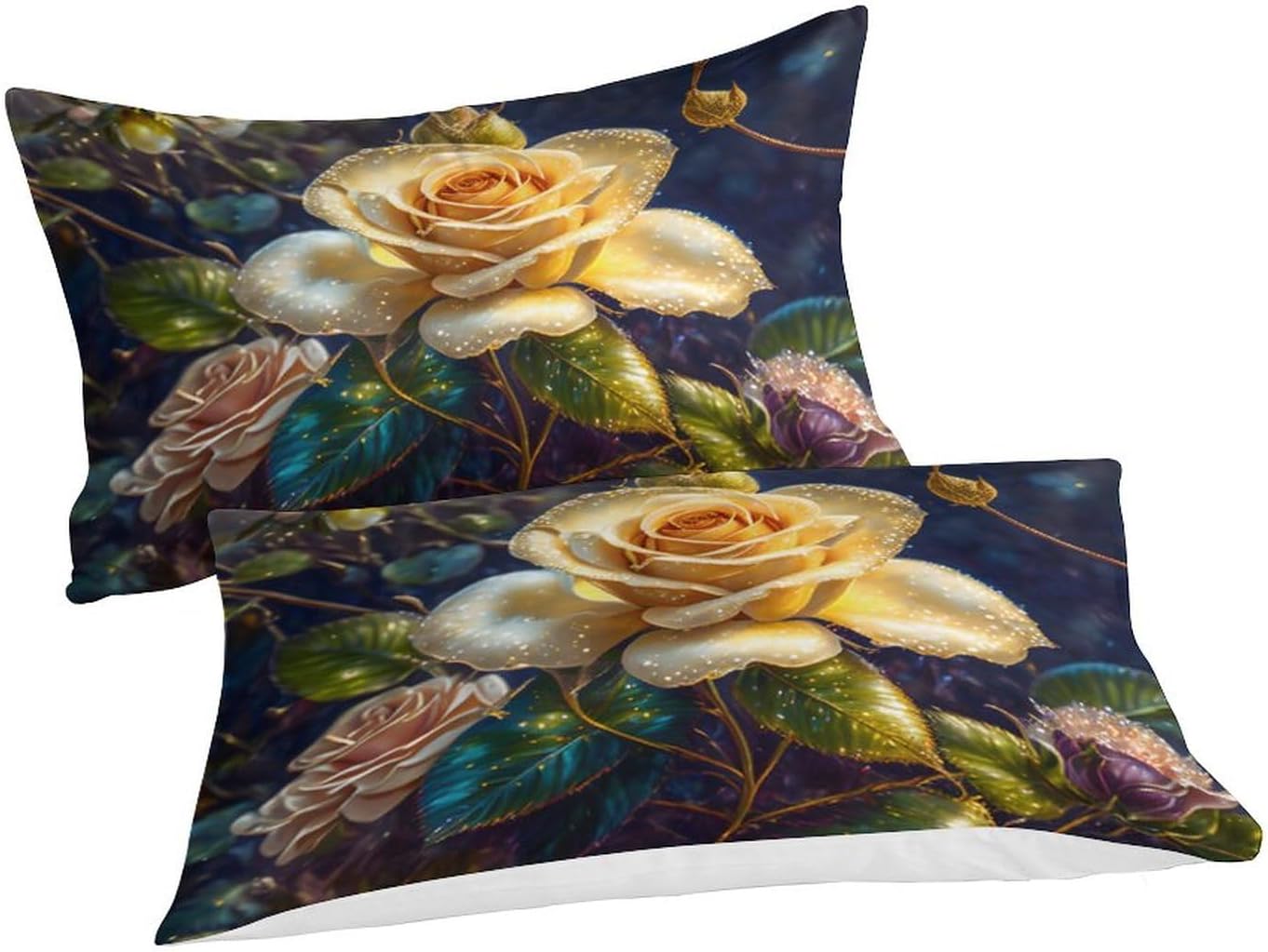 Colored Flowers Three Piece Suit Cartoon Quilt Cover Set - Super Soft Bedding Set for Kids with Pillowcase - Lightweight and Breathable Microfiber Bed Linens