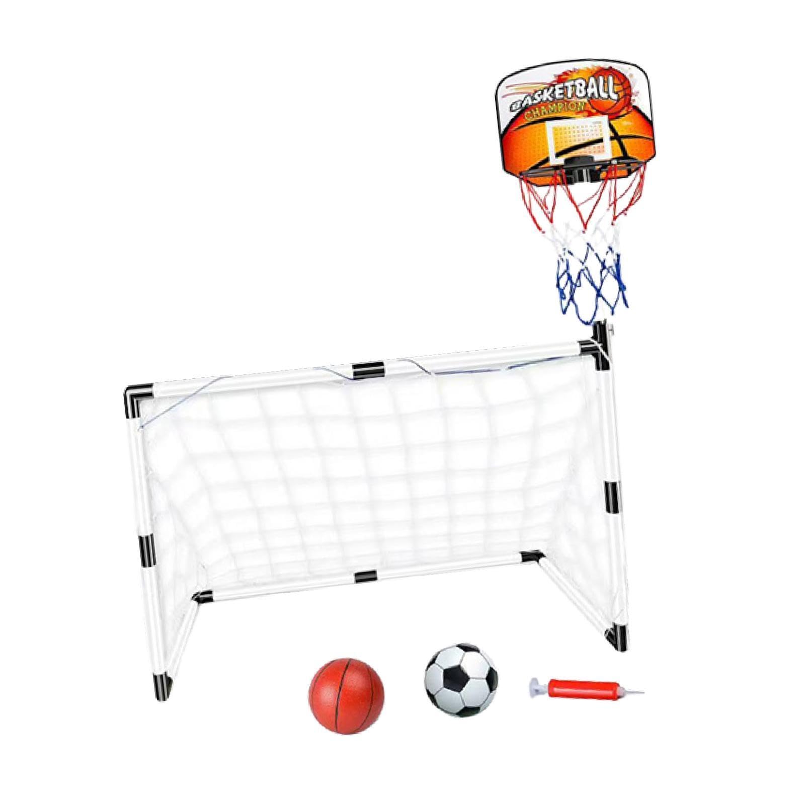 Kids Soccer Goal with Basketball Hoop with Pump for Games Competition Sports Orange 92X48X125Cm | Goals & Nets | Soccer | Team Sports-image-20
