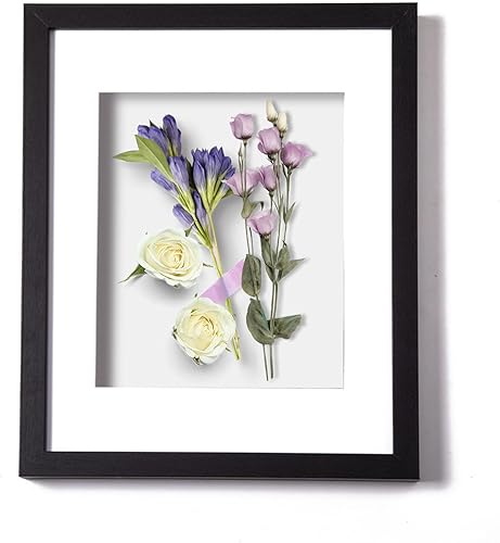 Miniatura 8 de Muzilife Marco de Fotos Tipo Shadow Box de 10x10 para Exhibición en Pared y Mesa - Estuche de Exhibición Rústico de Madera Profunda y Vidrio Listo