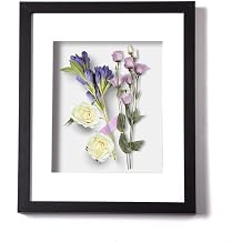 Muzilife 11x14 Shadow Box 3D Picture Frame with Mat, Wood, 1 Pack, Black