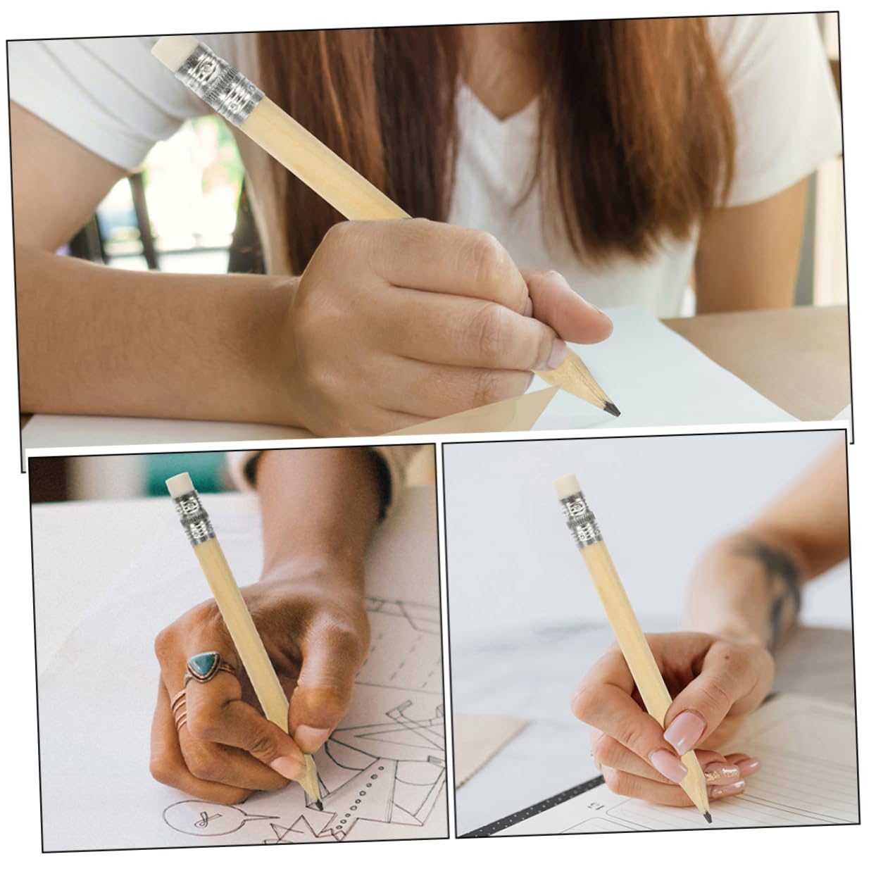 200stücke Holz Golf Bleistift mit Radiergummi Mini Vorgespitzte Stifte für Scorekarten Schule und Büro