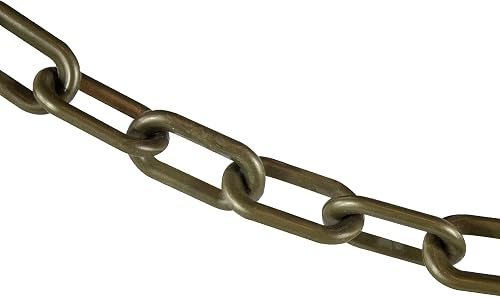 Mr. Chain Plastic Barrier Chain, Khaki Gold, 2-Inch Link Diameter, 50-Foot Lengt