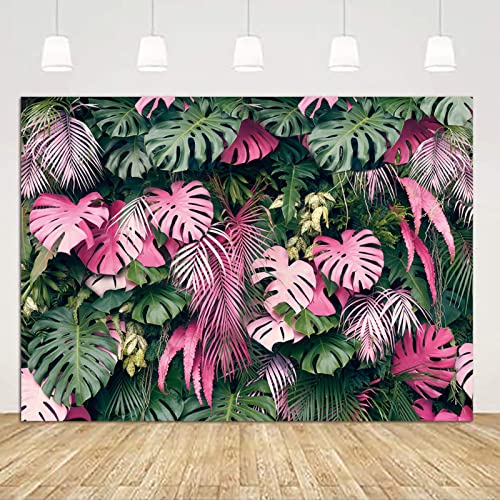 CGXINS Tropical Palm Leaves Picture Photography Backdrop 7x5ft for Hawaiian Luau Party Decorations...