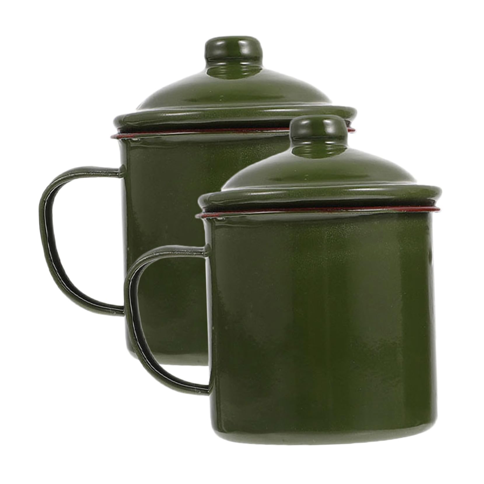 Tasses de camping émaillées faciles à nettoyer avec anse de sécurité