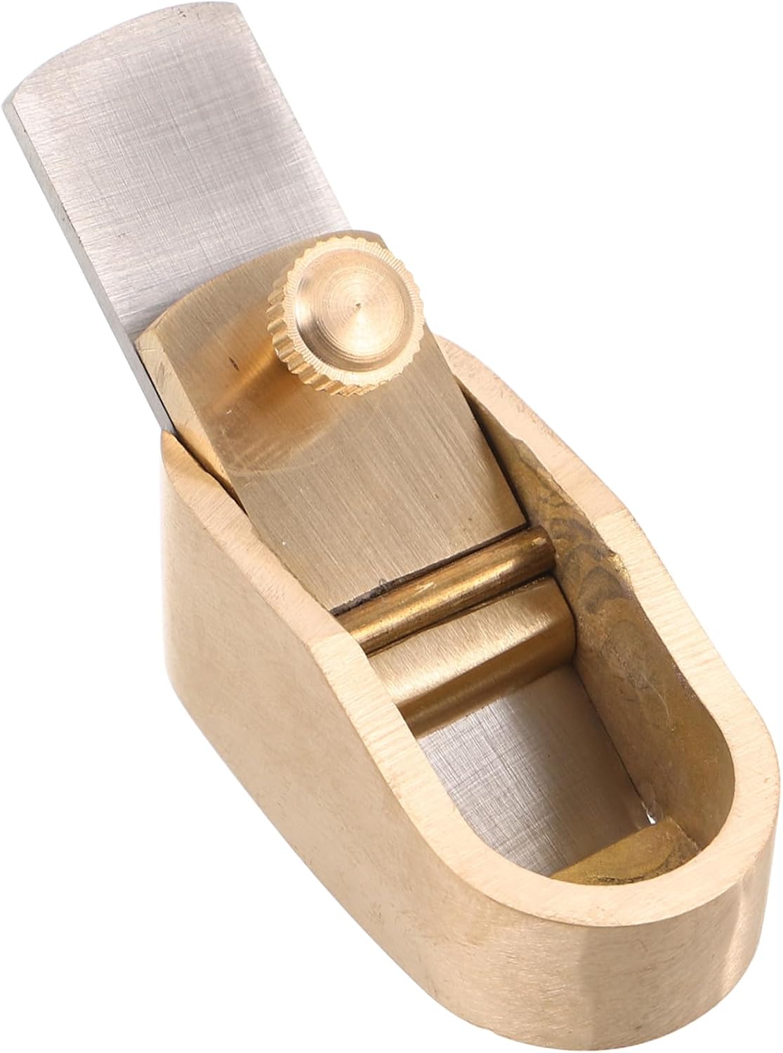 Alipis Precision Violin Thumb Planer Hand Plane Tool with 18mm Blade Brass Body Mini Woodworking Planer for Wooden Instrument Parts Luthier Maker Essential Tool