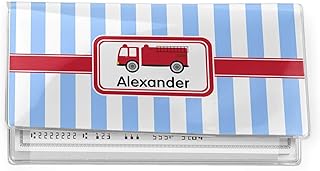 YouCustomizeIt Firetruck Vinyl Checkbook Cover (Personalized)