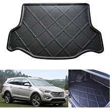 Tiantian Car Mat for Hyundai Santa Fe 7 Seater 2013-2019, Black, TPR - Thermal Plastic Rubber Foam, Vehicle Specific Fit