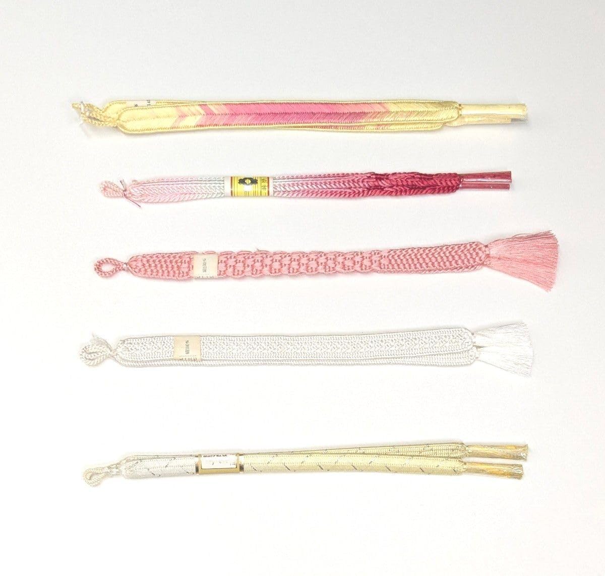 帯締め2点・帯揚・羽織紐5組セット 帯締め】正絹 2点【帯揚げ】正絹 【羽織紐】正絹 5本