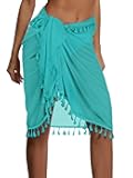 Women Beach Sarong Wraps with Tassels Swimsuit Coverup Summer Bathing Suit Cover Up Casual Swimwear
