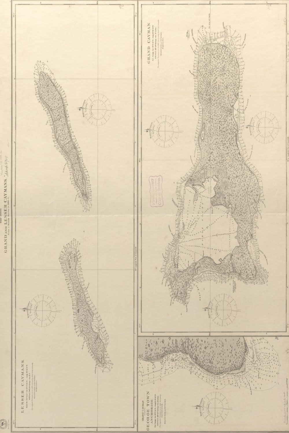 Cayman Islands Map Journal: Vintage Map Notebook