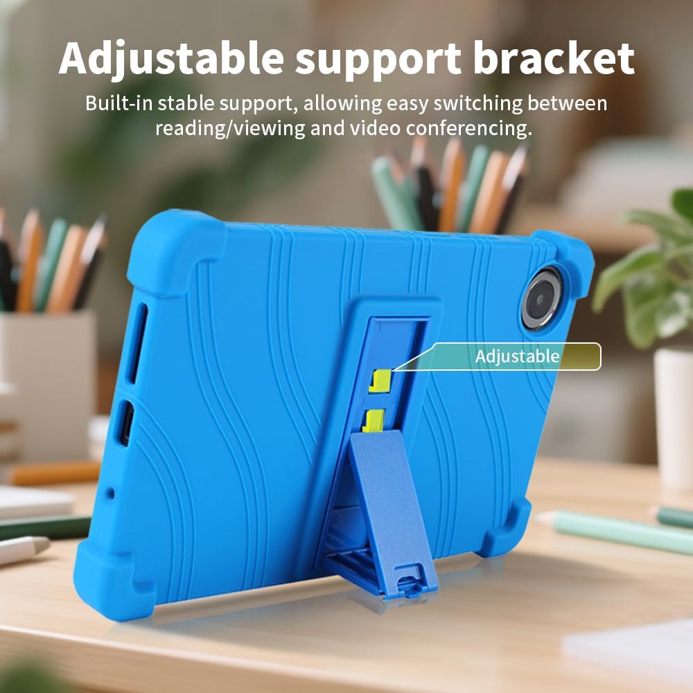 for TCL Tab 8 NXTpaper 5G Case Soft Silicone Adjustable Stand Shockproof Case for TCL Tab 8 NXTpaper 5G 8.7 inch 2025 Model: 8189S (Blue) image 2