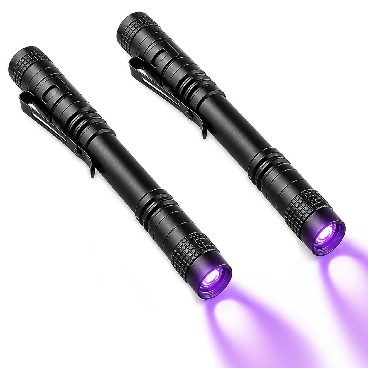 sumue 2Pcs 395nm UV Torch, Small LED Black Light Detector with Clip