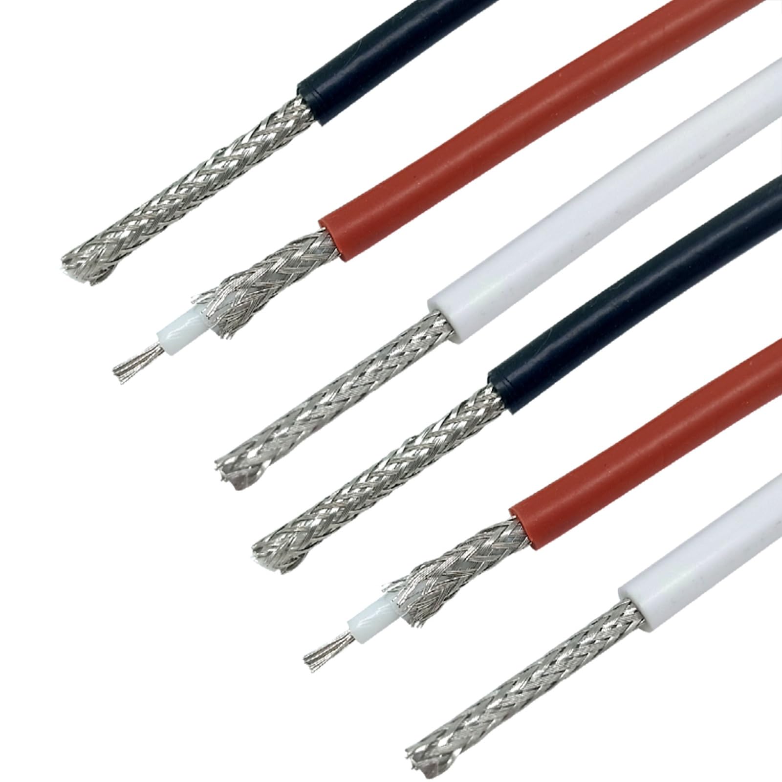 16AWG 5KV High-Voltage Shielded Silicone Wire 15-100 FT, Tinned Copper Flexible Rubber Cable, -60°C To +200°C High Temperature Ignition Wire Motor Lead, Dielectric Testing Cable(Red,100ft)