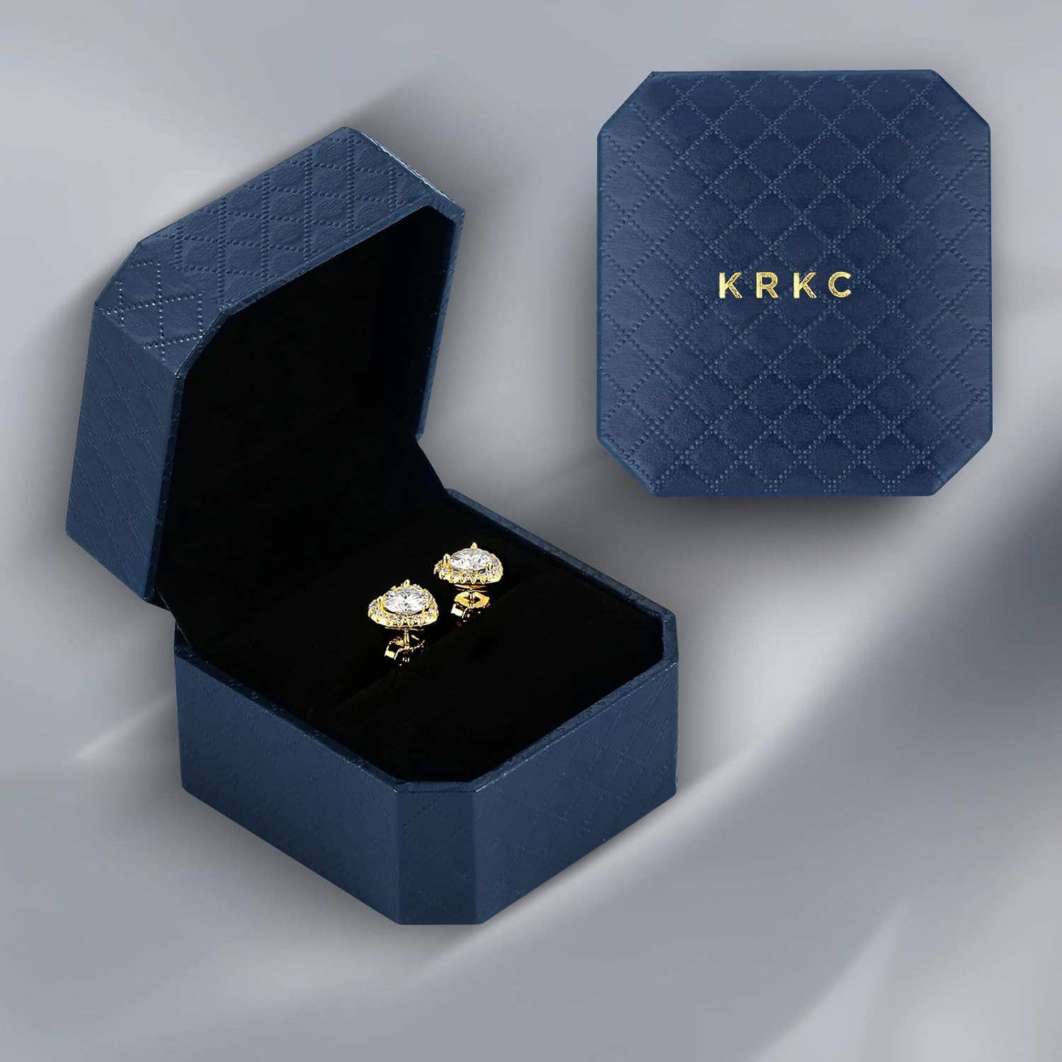 Moissanite Stud Earrings, 0.6ct-2ct Brilliant Heart Shape Lab Created Diamond Earrings, D Color VVS1 Clarity, White Gold Plated Silver Friction Back for Women - Image 4