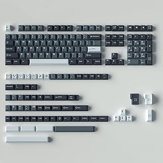 Double Shot Apollo Keycaps 169 Keys Cherry Profile UK Keycap Set for ANSI/ISO Layout 60/68/87/100/108% Cherry MX Switches Mechanical Keyboard