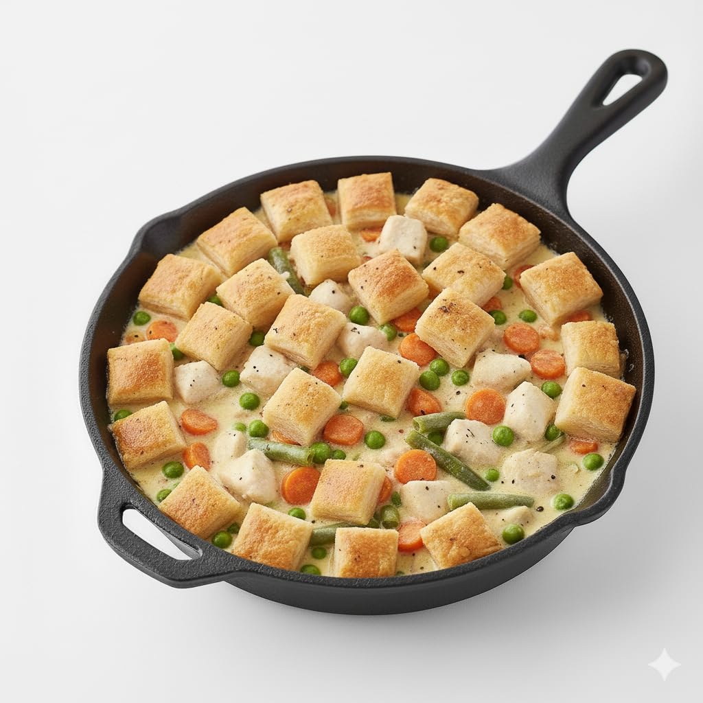 FOUNDATION Outdoors Chicken Pot Pie, Freeze Dried Backpacking & Camping Food, Emergency Food, High Protein Meal (6)