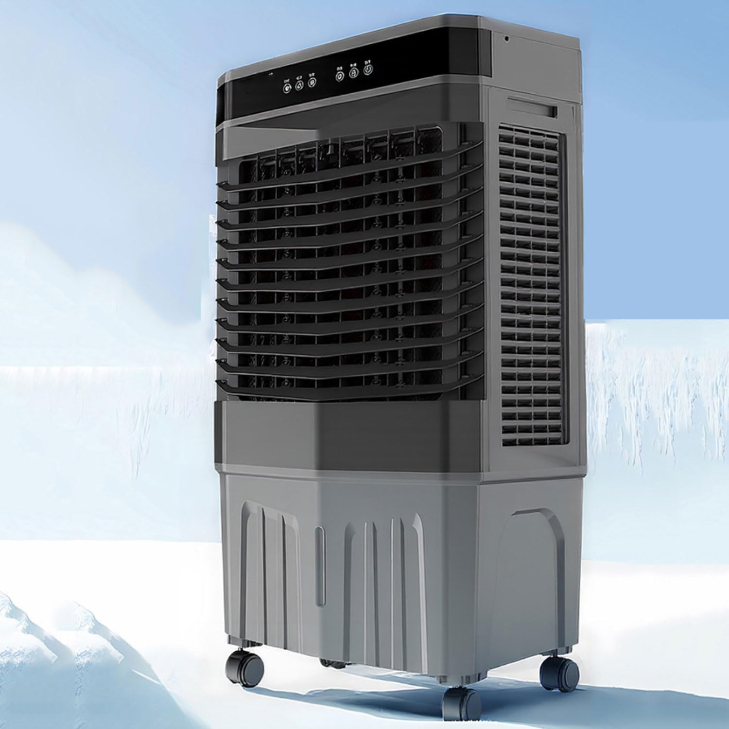 Climatiseur Portable 3 en 1, rafraîchisseur d'air par évaporation avec Grand réservoir d'eau, 3 Modes et Vitesses, minuterie 12 h, sans Tuyau, pour Chambre ou Bureau.