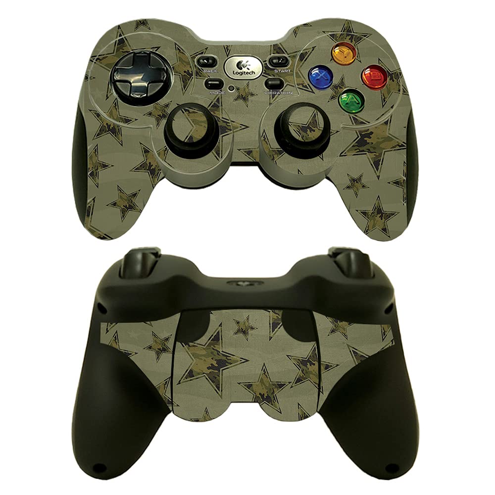 MightySkins Skin Compatible with Logitech Wireless Gamepad F710 - Army Star | Protective, Durable, and Unique Vinyl Decal wrap Cover | Easy to Apply, Remove, and Change Styles | Made in The USA