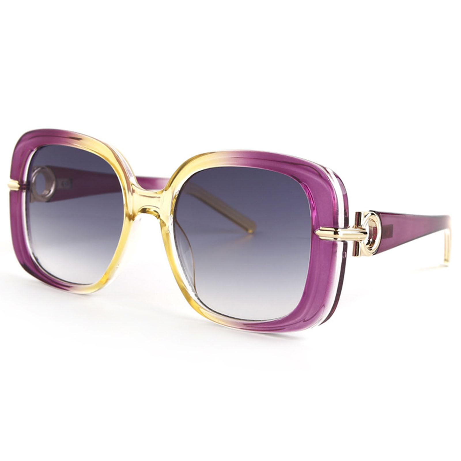 Bsreyeop Fashion Oversized Square Women and Men Sunglasses Vintage Hollow Luxury Sun Glasses UV400 Gradient Shades