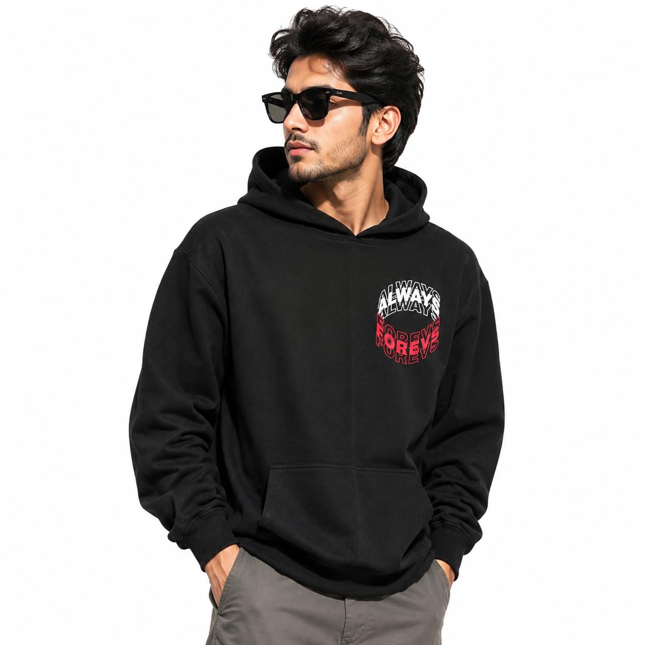Men's Printed Cotton Hoodie Sweatshirt Stylish Casual Wear Regular Fit Hooded Pullover Soft Comfortable Breathable Fabric with Pocket Lightweight Winter Wear, Travel-picture-32