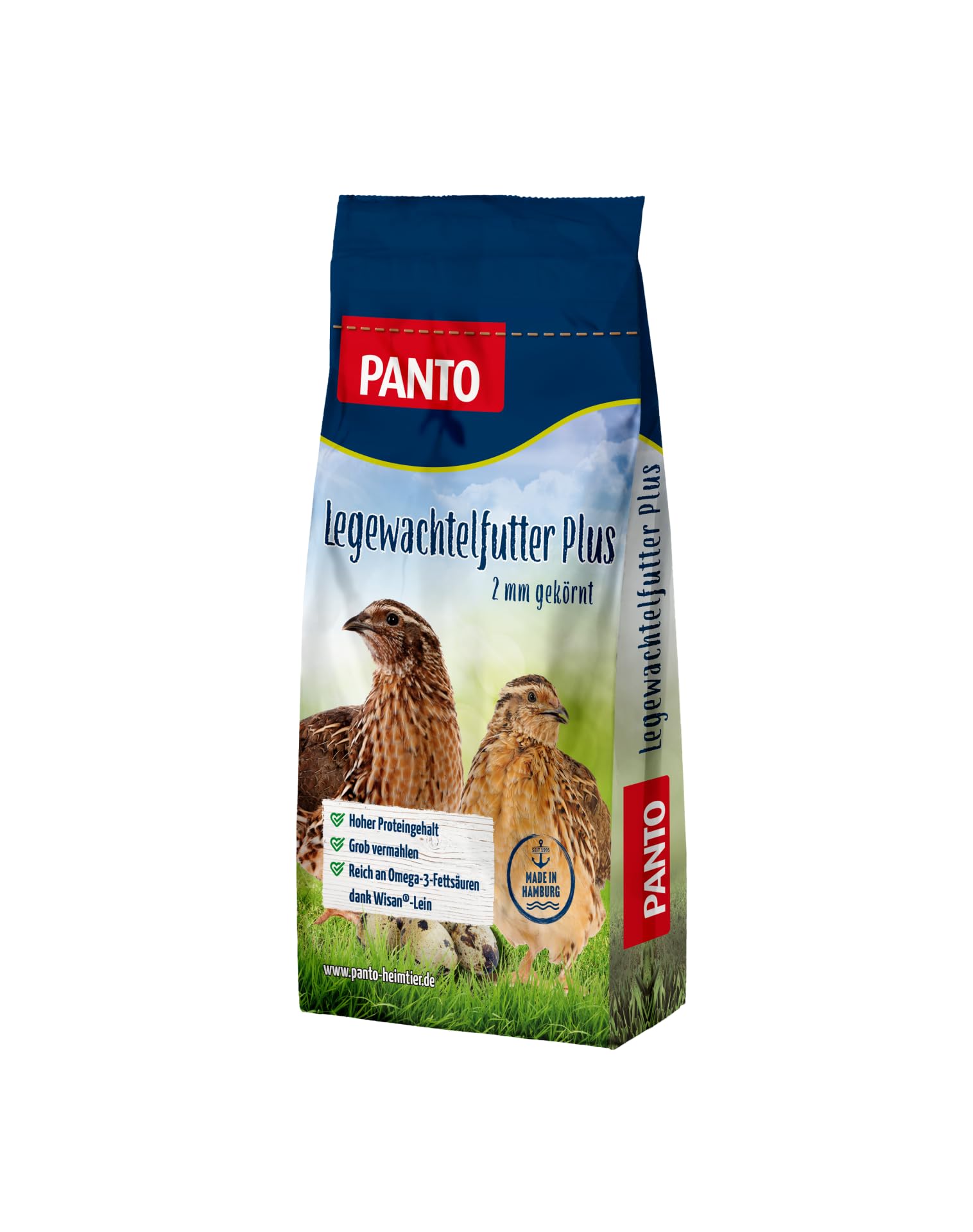 Alimento de codorniz granular PANTO Plus 10 kg para rendimiento óptimo
