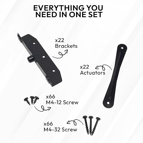 Miniatura 13 de DHLH-01 - Kit de herrajes de acero inoxidable resistente, sistema de obturación para exteriores para pérgolas y pantallas de privacidad, juego Acero