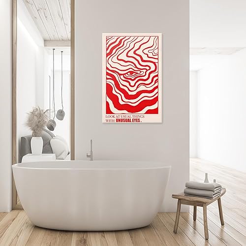 Miniatura 6 de Arte de pared de los años 70, póster retro psicodélico vibrante e impresión artística de degradado trippy, decoración estética Y2K para sala de