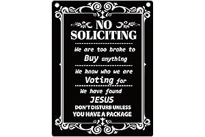 End the Nuisances! - The Self-Adhesive No Soliciting Sign for House Front...