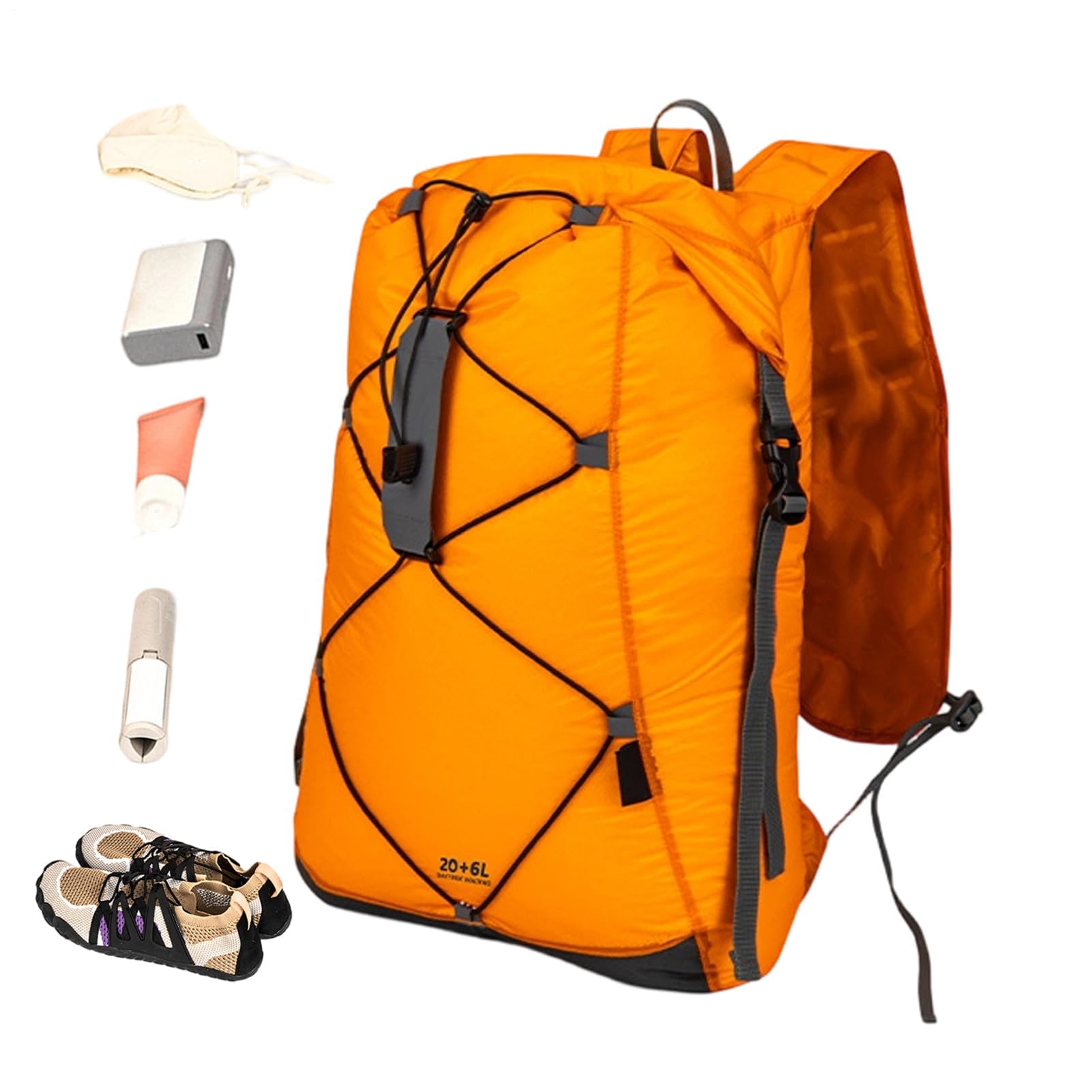 Plecak Turystyczny Wodoodporny 26 l Wodoodporny Składany | Plecak Outdoor Camping Turystyczny Dla Mężczyzn Wędkarstwo Trekking Wspinaczka Kemping Sport Bieganie