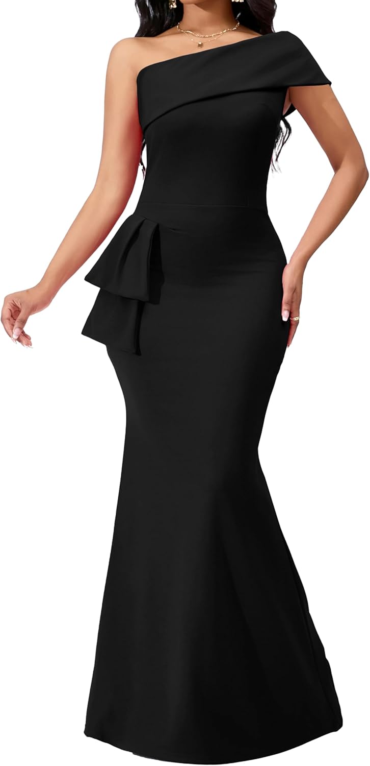 Formal Dresses for Women Cocktail Sexy Off Shoulder Floor Length Long Evening Party Dress with Zipper - Image 5