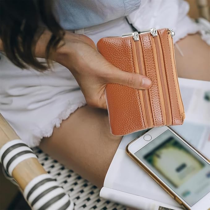 Marsupio Piccolo In Vera Pelle Vintage Mini Portafoglio Uomo Donna Portamonete Portamonete Portasigarette Portasigarette - Foto 10