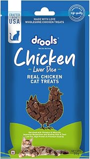 Drools Kitten & Adult Liver Diced, Cat Treats, 35g | Real Chicken Flavour | Rich in Protein | No Artificial Preservatives... Price In India