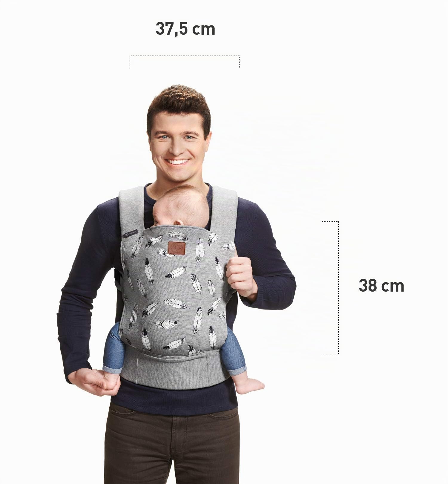 Kk Kinderkraft Mochila Portabebé Milo, Canguro, Ergonómico, Transpirable, Gris
