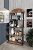 Coffee Time Multi-Purpose Cabinet – Coffee Corner Design with Madran Walnut Color, Compatible with All Coffee Machines, Functional Storage Unit with Shelves and Drawers