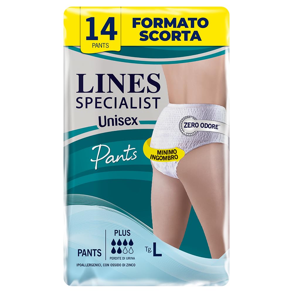 Lines SpecialistPants Unisex Plus Absorbent Panties Large 7 Pieces