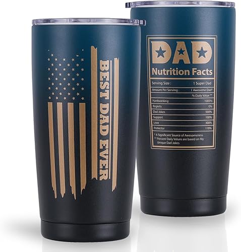 Vaso de acero inoxidable de 20 onzas: idea de regalo única para hombres, marido, padre, Navidad, aniversario, cumpleaños; ecológico, a prueba de