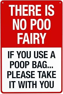 Warning Pet Waste Bag Disposal Metal Tin Sign,Weather Resistant,Public Health,Community Yard,Sanitation Reminder,12X8 Inch